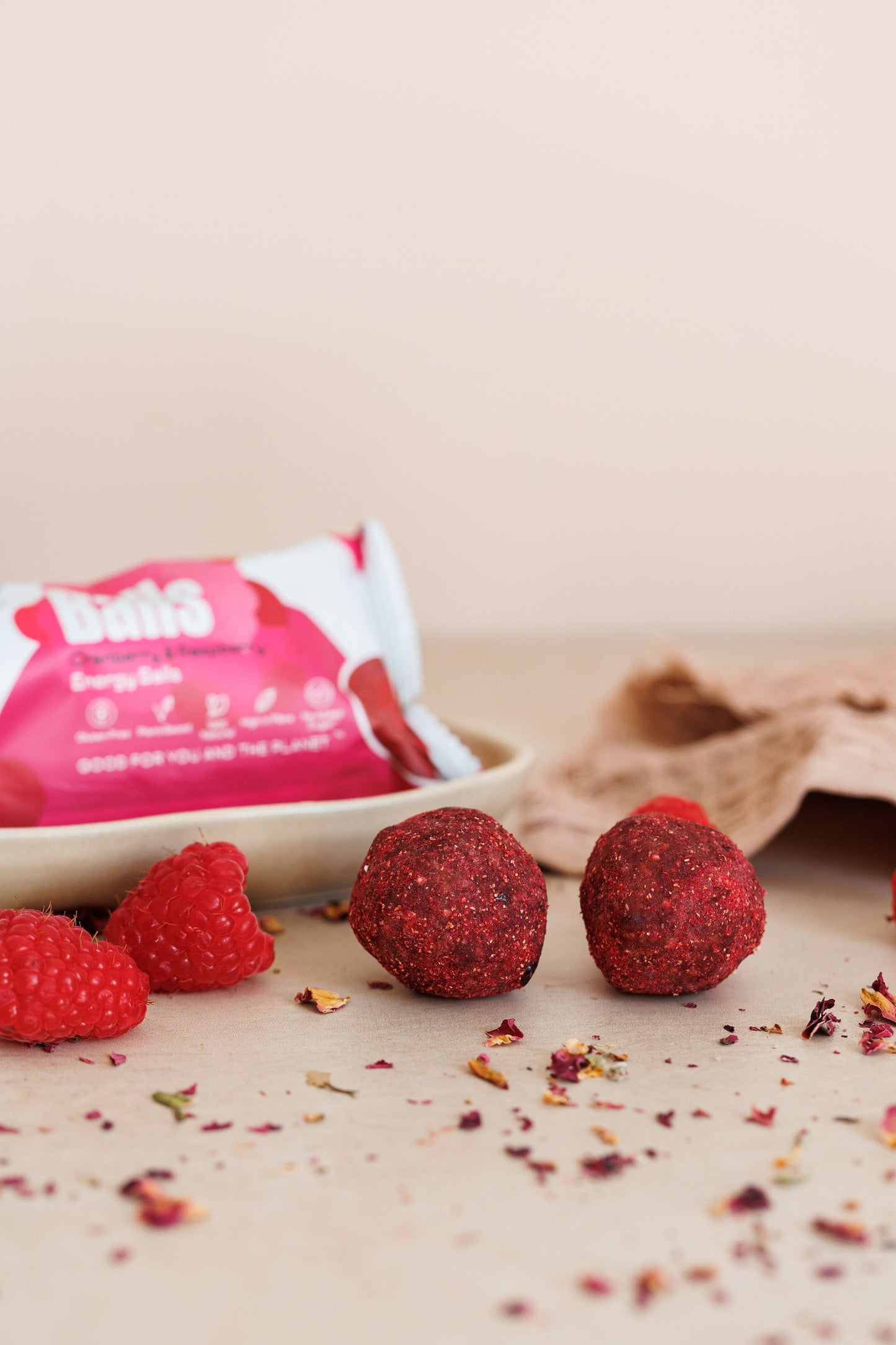 Energy Balls Snack Pack - Raspberry & Cranberry (50g)